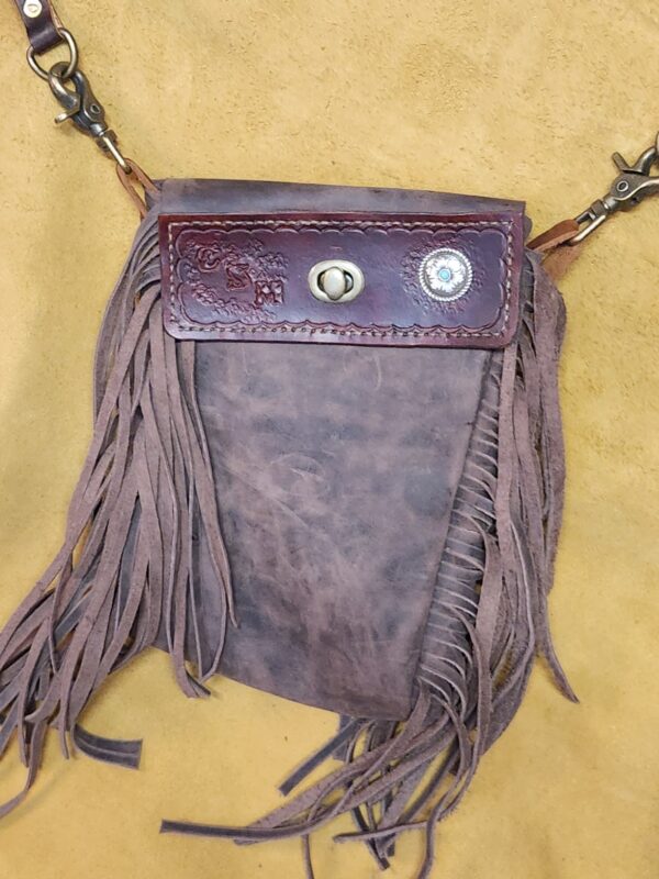 Custom Leather Biker Chick Hip Bag - Image 22