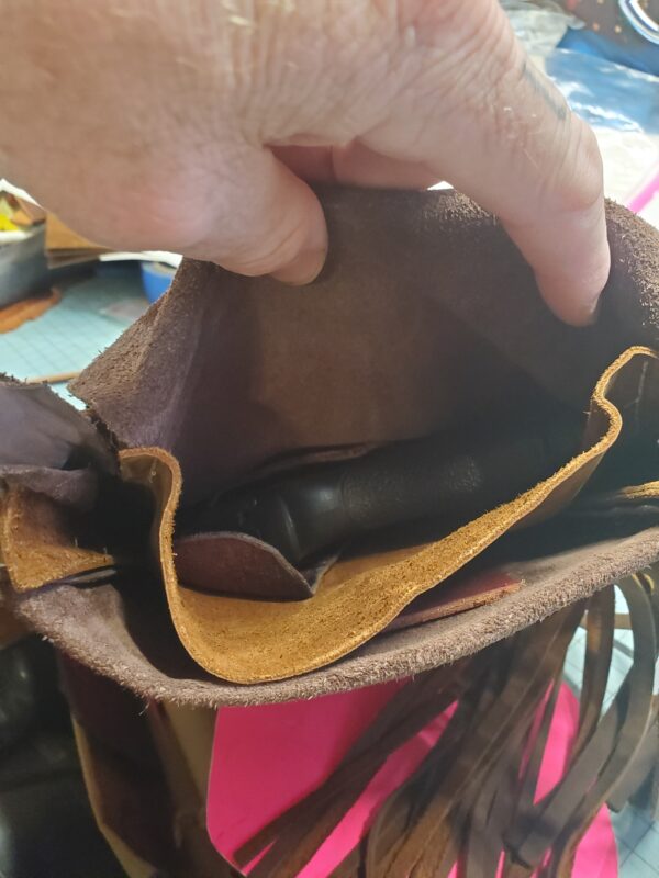 Custom Leather Biker Chick Hip Bag - Image 13