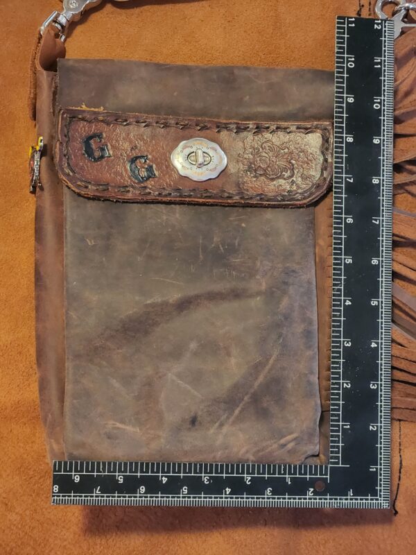 Custom Leather Biker Chick Hip Bag - Image 6