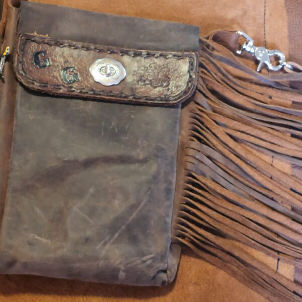 Custom Leather Biker Chick Hip Bag - Image 7