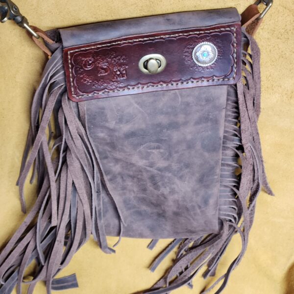 Custom Leather Biker Chick Hip Bag - Image 20