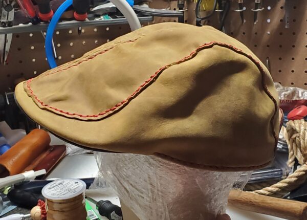 ABP's 'Badd Hatter' Custom Leather 3 Panel Flat Cap - Image 7