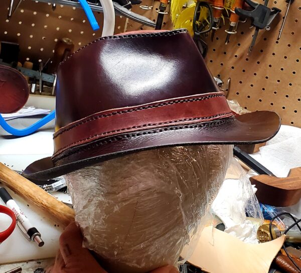 ABP's 'Badd Hatter' Custom Leather Trilby Style Fedora Hat - Image 6