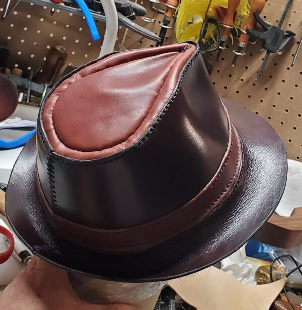 ABP's 'Badd Hatter' Custom Leather Trilby Style Fedora Hat - Image 7