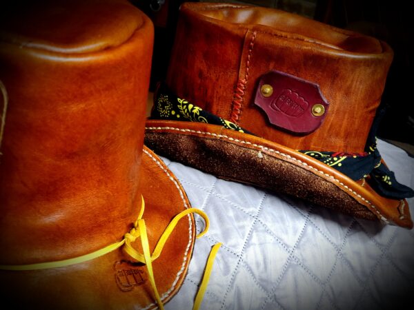 ABP's 'Badd Hatter' Custom Leather Narrow Brim Tophat - Image 4