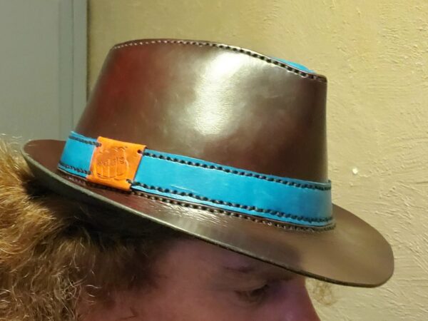 ABP's 'Badd Hatter' Custom Leather Trilby Style Fedora Hat - Image 3