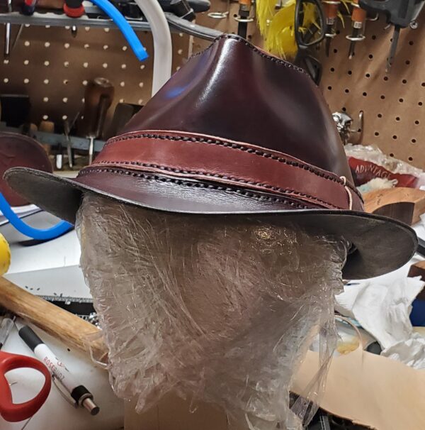 ABP's 'Badd Hatter' Custom Leather Trilby Style Fedora Hat - Image 5