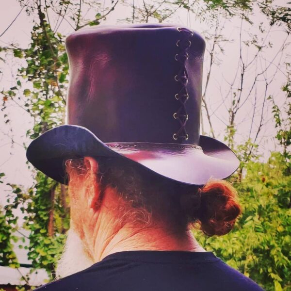 ABP's 'Badd Hatter' Custom Leather Narrow Brim Tophat - Image 2