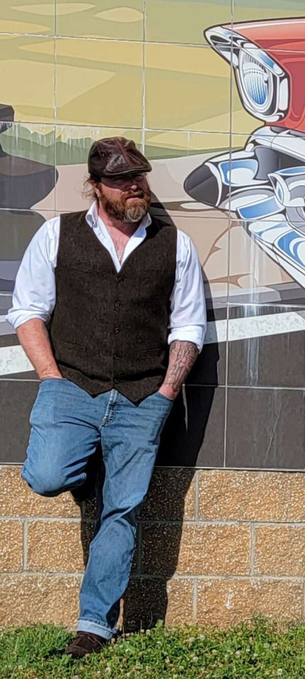 ABP's 'Badd Hatter' Custom Leather 3 Panel Flat Cap - Image 2