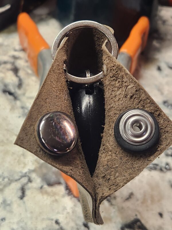 ABP's Snap-in Leather Universal Motorcycle Key FOB Holder - Image 3