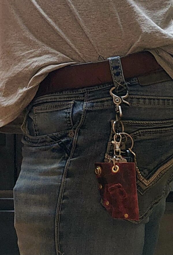 ABP's Snap-in Leather Universal Motorcycle Key FOB Holder - Image 13